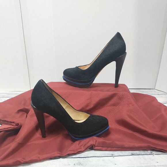 Cole Haan Black SZ 7B Calf Hair Stiletto Pumps - Picture 1 of 13
